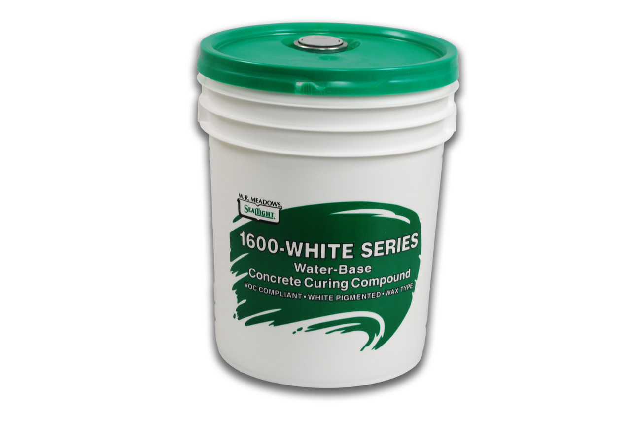 1600-WHITE 5-Gal Water-Based Wax Concrete Curing Compound