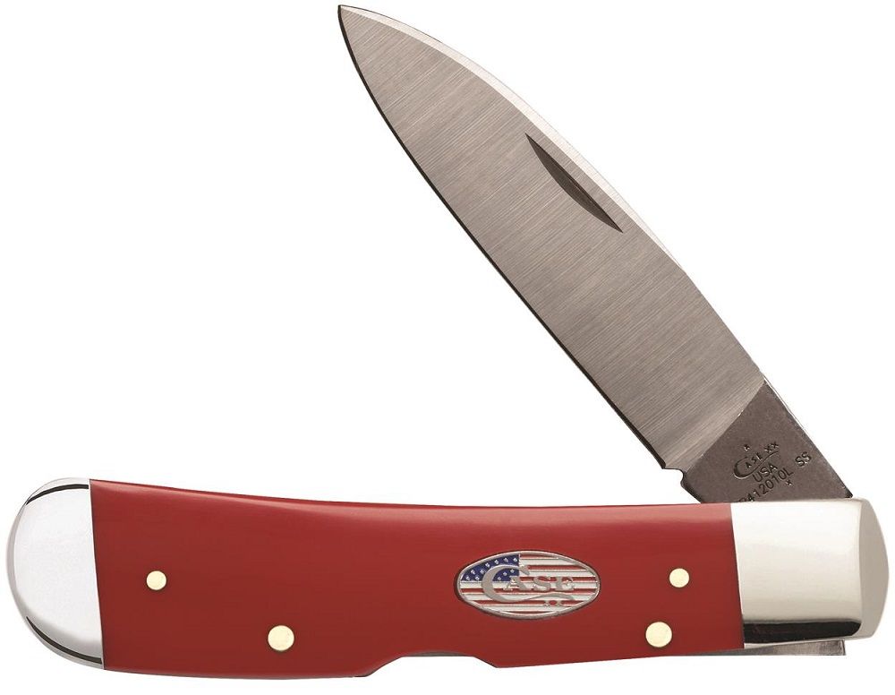 American Workman Red Synthetic Tribal Lock Pocket Knife